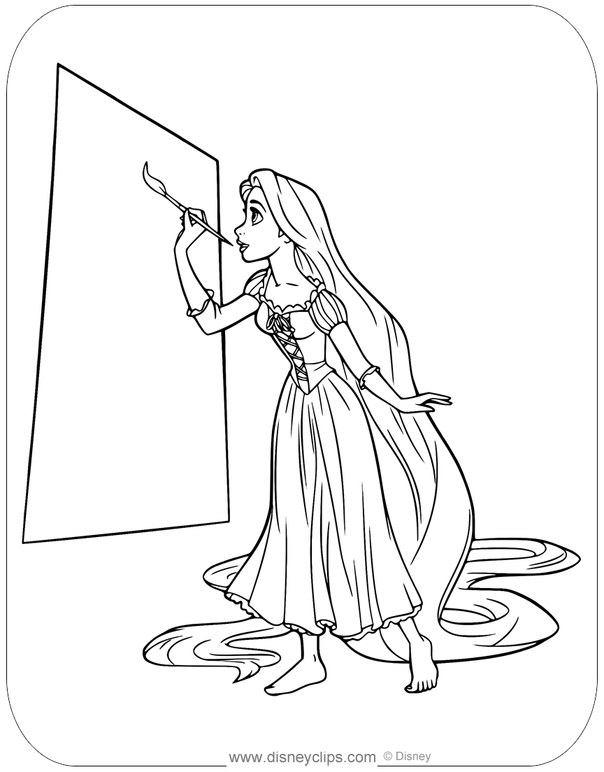 Download Tangled Coloring Pages (2) | Disneyclips.com