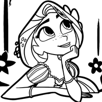 Rapunzel coloring page