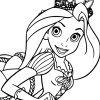 Rapunzel coloring page