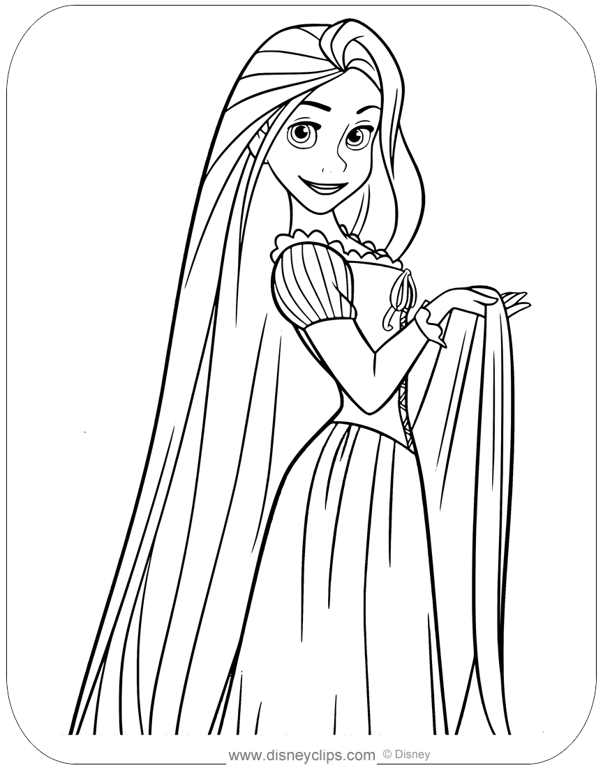 disney baby rapunzel coloring pages