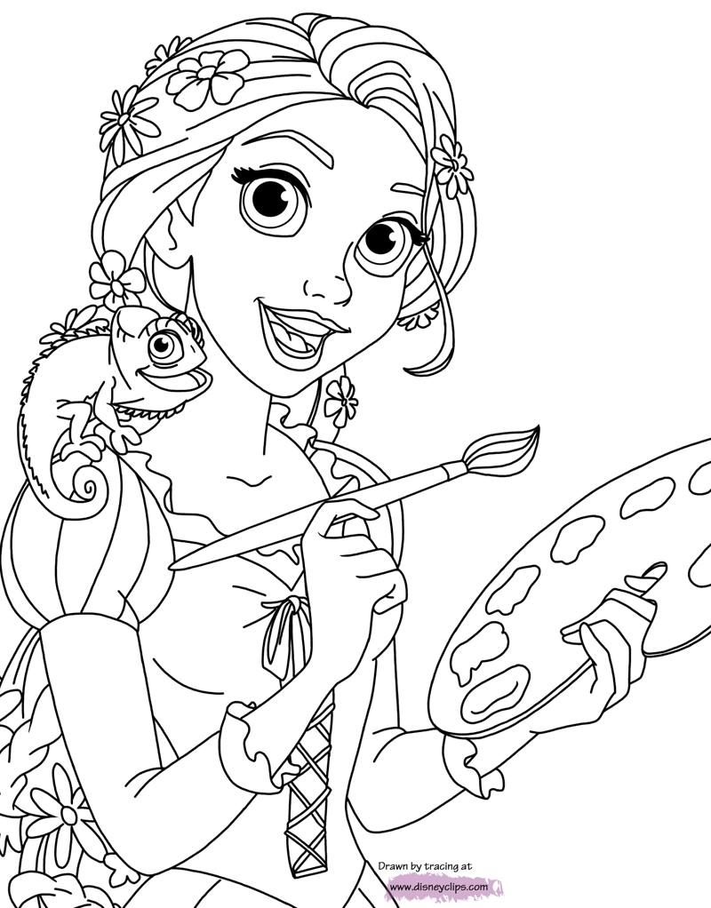 560  Rapunzel Coloring Pages Disneyclips Best