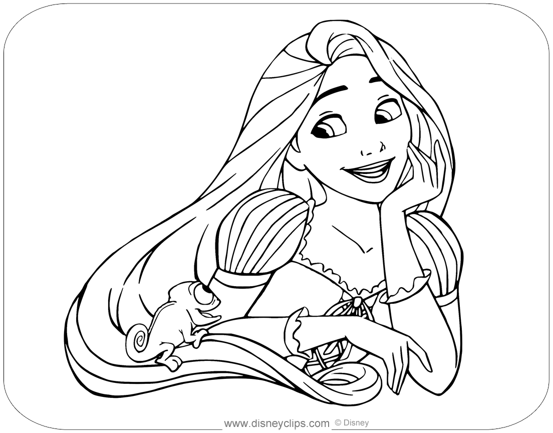 disney baby rapunzel coloring pages