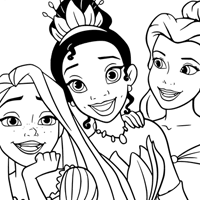 Disney Princess coloring page