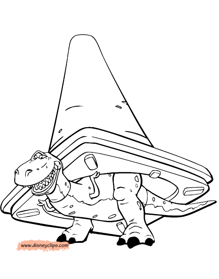Toy Story Coloring Pages Rex