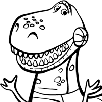 Toy Story Rex coloring page