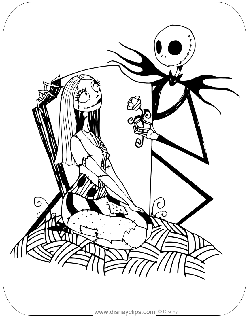 Download The Nightmare Before Christmas Coloring Pages | Disneyclips.com