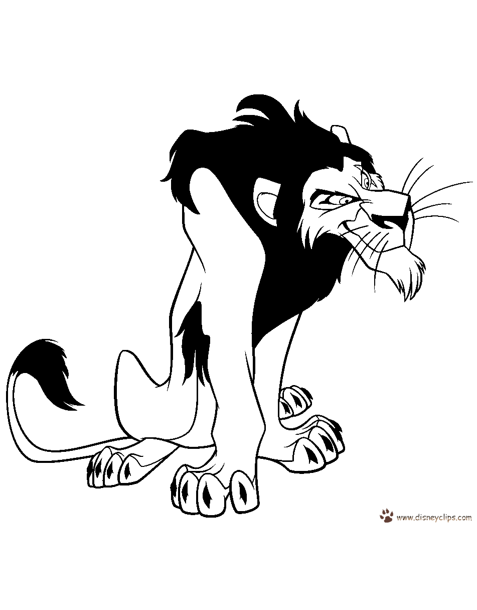 lion king coloring pages scar