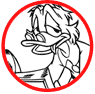 Huey and Scrooge coloring page