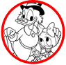 Scrooge and Webbigail coloring page