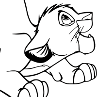 Simba coloring page