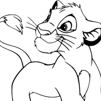 Simba coloring page