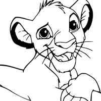Simba coloring page