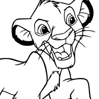 Simba coloring page