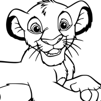 Simba coloring page