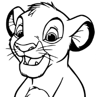 Simba coloring page