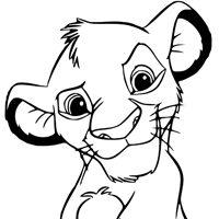 Simba coloring page