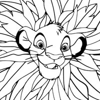 Simba coloring page