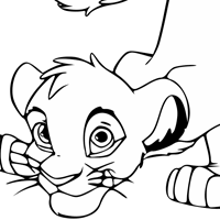 Simba coloring page