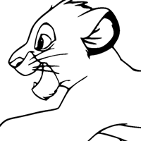 Simba coloring page