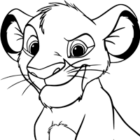 Simba coloring page