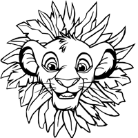 Simba coloring page