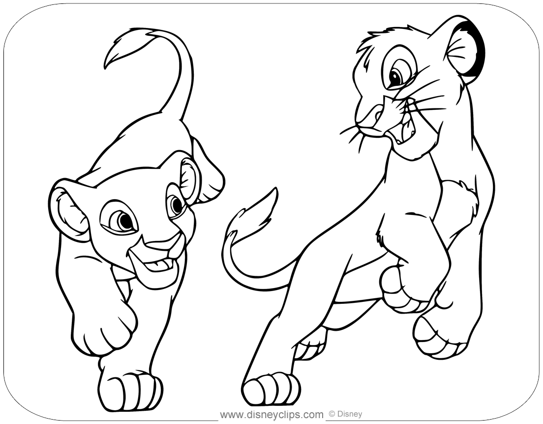 lion king 2 vitani coloring pages