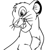 Simba and Nala coloring page