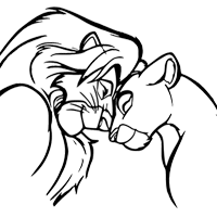 Simba coloring page