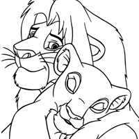 Simba & Nala coloring page