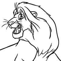 Simba coloring page