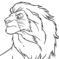 Simba coloring page