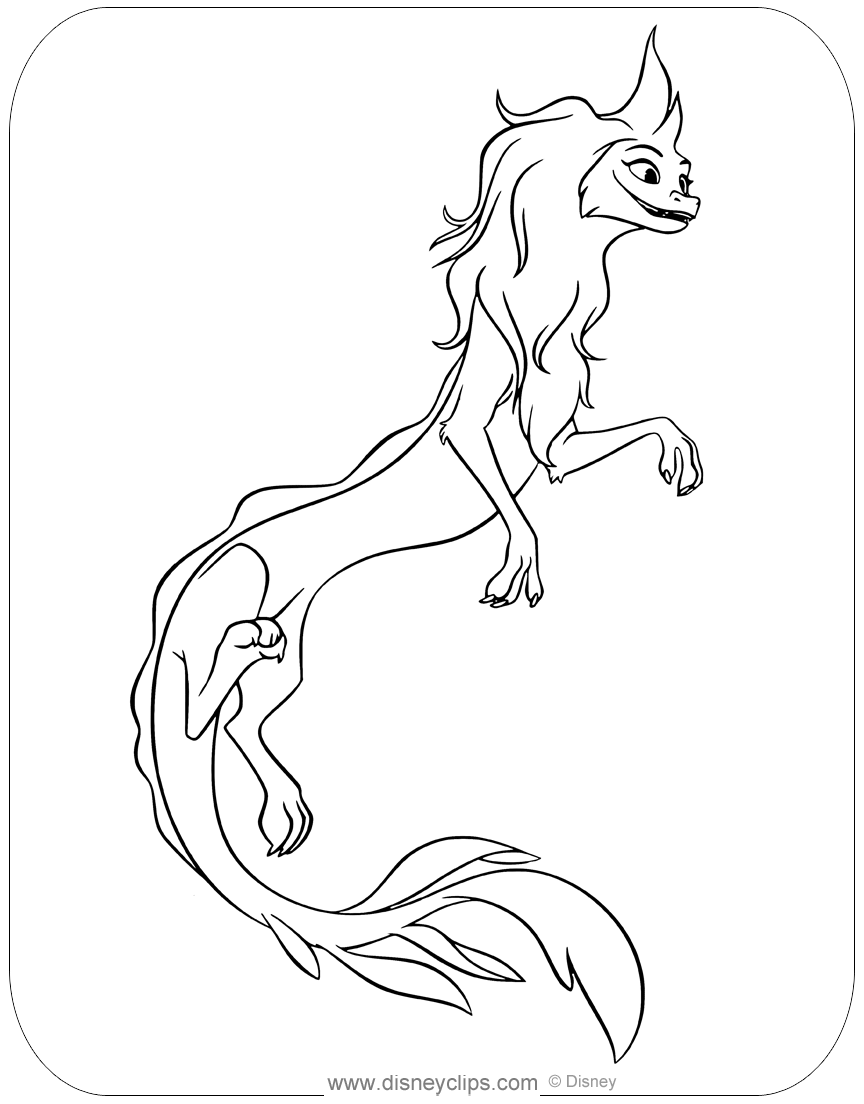 Raya and the Last Dragon Printable Coloring Pages   Disneyclips.com