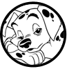 101 Dalmatians puppy coloring page