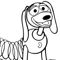 Slinky coloring page