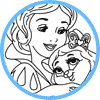 Snow White and Honeycake coloring page