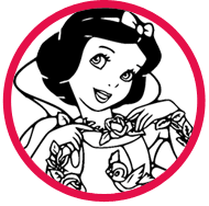 Snow White Valentine's Day coloring page