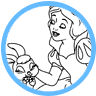 Snow White and Berry coloring page