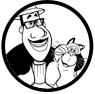 Joe and Mr. Mittens coloring page