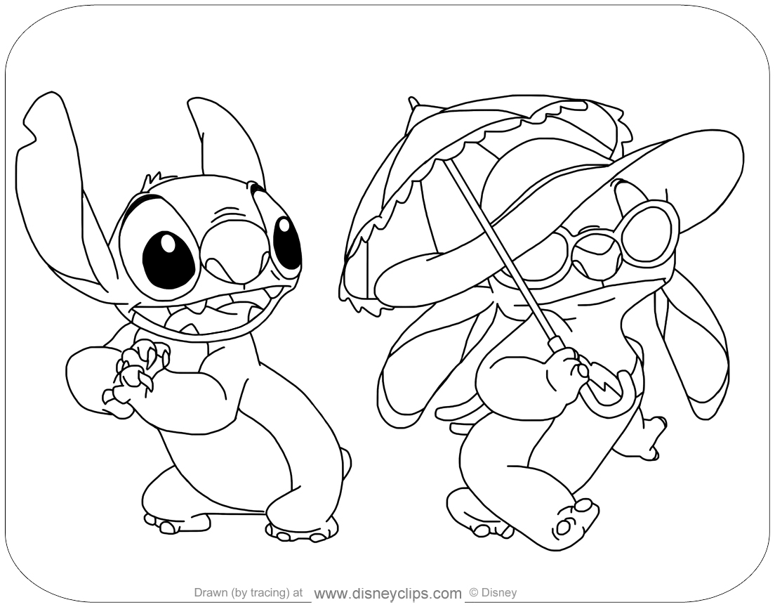 free coloring pages of stitch  Stitch coloring pages, Cartoon coloring  pages, Angel coloring pages