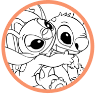 Stitch & Angel coloring page