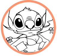 Stitch coloring page