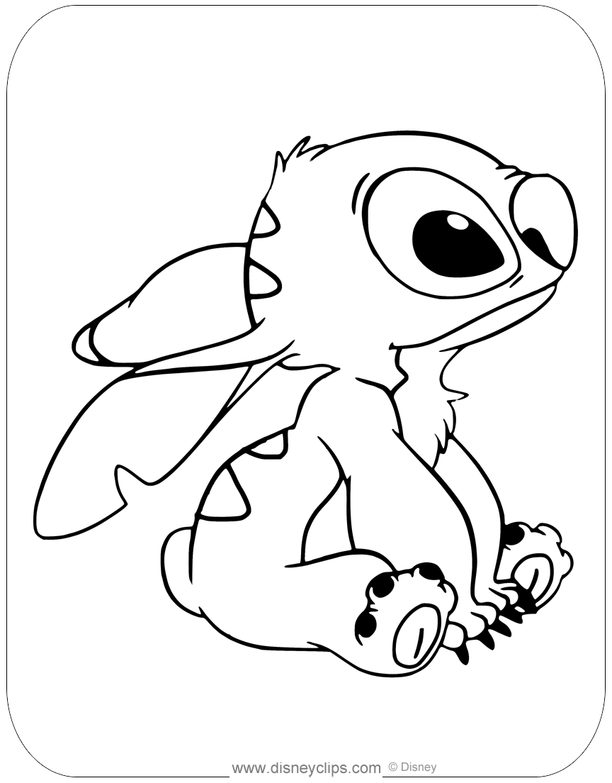 107 Desenhos Lilo e Stitch para imprimir e colorir  Stitch coloring pages,  Stitch drawing, Disney coloring pages