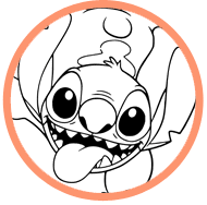 Stitch coloring page