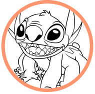 Stitch coloring page