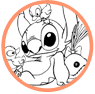 Stitch coloring page