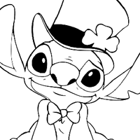 Stitch coloring page