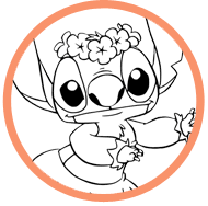 Stitch coloring page