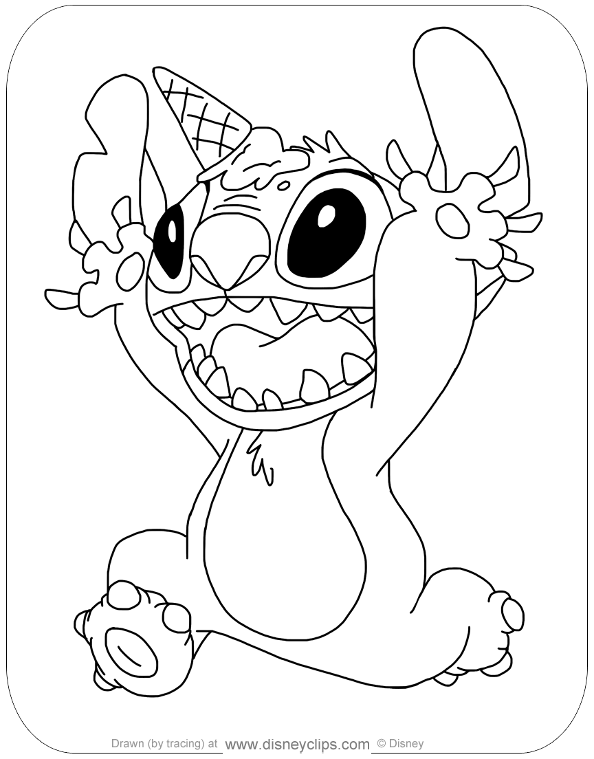free coloring pages of stitch  Stitch coloring pages, Cartoon coloring  pages, Angel coloring pages