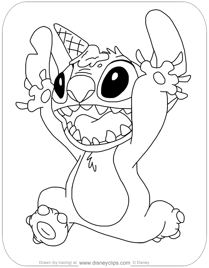 Free & Easy To Print Stitch Coloring Pages