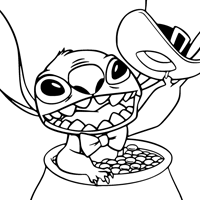 Stitch coloring page